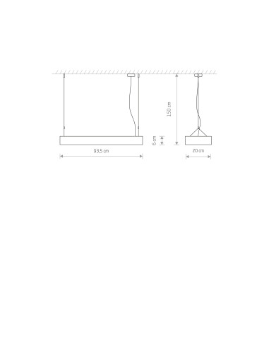 Nowodvorski SOFT LED 7545 – nowoczesna lampa wisząca 90x20 cm, biała, 2-punktowa, neutralne światło