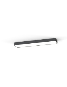 Nowodvorski SOFT 7531 – nowoczesny prostokątny plafon sufitowy LED 20x90 cm grafitowy (2x T8, 16W)
