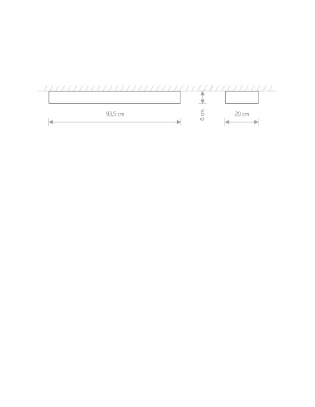 Nowodvorski SOFT 7531 – nowoczesny prostokątny plafon sufitowy LED 20x90 cm grafitowy (2x T8, 16W)