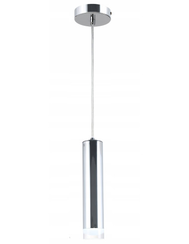 Lampa wisząca tubowa INa Reality chrom 120 cm E27 – oświetlenie nad wyspę kuchenną, blat, salon