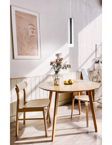 Lampa wisząca tubowa INa Reality chrom 120 cm E27 – oświetlenie nad wyspę kuchenną, blat, salon