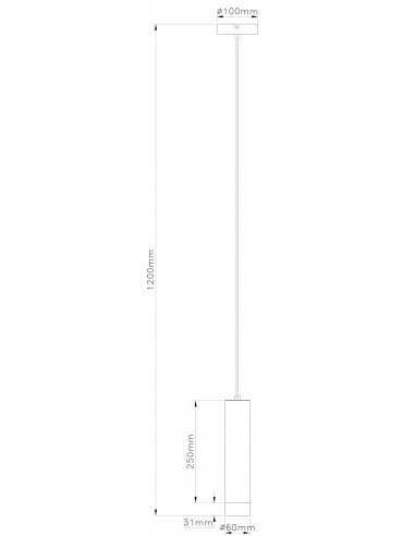 Lampa wisząca tubowa INa Reality chrom 120 cm E27 – oświetlenie nad wyspę kuchenną, blat, salon