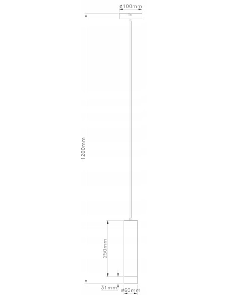 Lampa wisząca tubowa INa Reality chrom 120 cm E27 – oświetlenie nad wyspę kuchenną, blat, salon