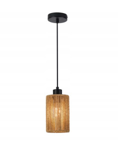 Lampa wisząca Tensa 1 sznurkowa brązowa E27 120 cm – klasyczna do kuchni i salonu