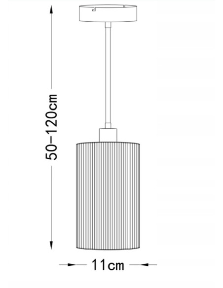 Lampa wisząca Tensa 1 sznurkowa brązowa E27 120 cm – klasyczna do kuchni i salonu