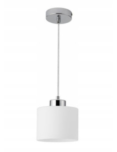 Lampa wisząca Riva 1 – chromowany korpus, biały matowy klosz, E27, regulowana do 120 cm 2