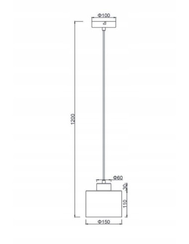 Lampa wisząca Riva 1 – chromowany korpus, biały matowy klosz, E27, regulowana do 120 cm