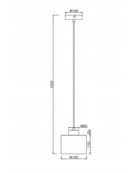 Lampa wisząca Riva 1 – chromowany korpus, biały matowy klosz, E27, regulowana do 120 cm