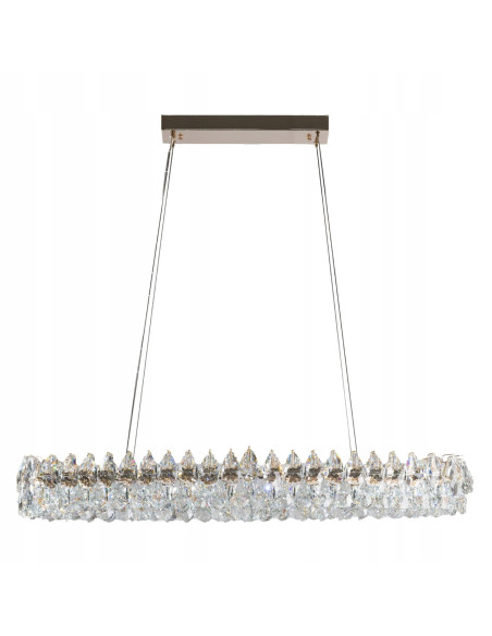 Lampa wisząca Barletta z kryształami w kolorze złotym, nowoczesne oświetlenie do eleganckich wnętrz