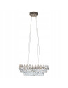 Lampa wisząca BARLETTA LED w złotym wykończeniu z kryształowymi akcentami, do wysokich sufitów i eleganckich wnętrz