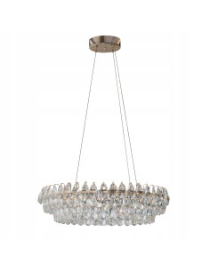 Lampa sufitowa BARLETTA w stylu glamour z kryształami, złota, 90W, idealna do jadalni i salonu 2