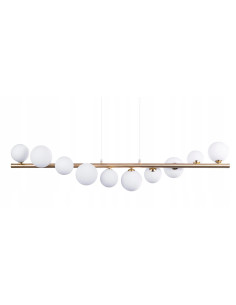 Lampa wisząca SYBILLA 10 złoto-biała, 10x G9, regulowana wysokość, ALU/Szkło, 120 cm 2