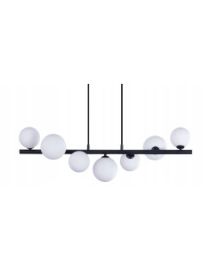 Lampa wisząca SYBILLA 7 PENDANT czarna/biała — nowoczesna listwa 7xG9, nad wyspę kuchenną, 82 cm 2