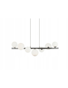 Lampa wisząca AZzardo Sybilla 7 chrom/biała – listwa z 7 kloszami, regulowana wysokość, G9, 82 cm 2