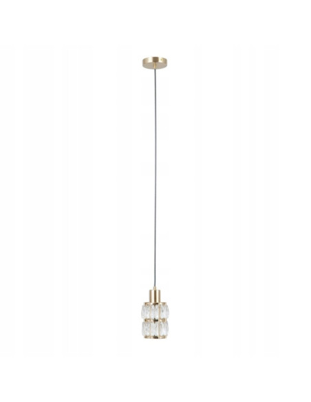 Italux ALMA Złota Lampa Wisząca 1xE27 z Kryształowym Kloszem Glamour 120 cm