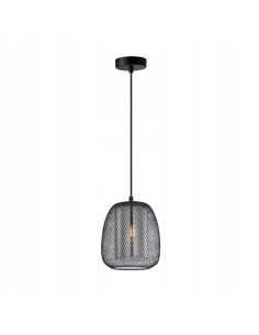 Italux AMIRIA - Nowoczesna Lampa Wisząca Siatkowy Klosz Czarna E27 1-punktowa 102 cm