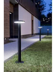 Słupek ogrodowy Rondo II 82,5 cm LED 12W CCT IP65 czarny – regulowana barwa 3000/4000/6000K