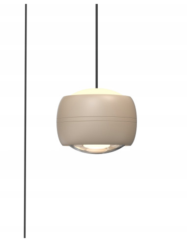 Lampa wisząca Quiberon 5 LED z płynną regulacją wysokości i podsufitką, beżowa, 3800 lm, 3000K