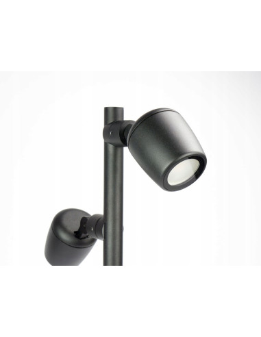 Su-ma Dublo DBL-700 Lampa ogrodowa 70 cm czarna, 2 regulowane reflektory GU10, IP65