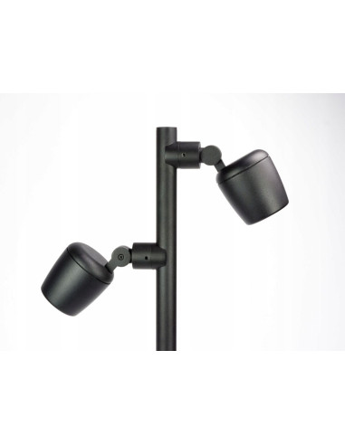 Su-ma Dublo DBL-700 Lampa ogrodowa 70 cm czarna, 2 regulowane reflektory GU10, IP65
