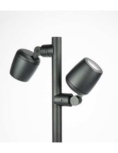 Su-ma Dublo DBL-700 Lampa ogrodowa 70 cm czarna, 2 regulowane reflektory GU10, IP65