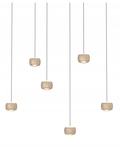 AVIANO QUIBERON 6 LED lampa wisząca regulowana beżowa 33W 3000K 180x85 cm do jadalni i kuchni