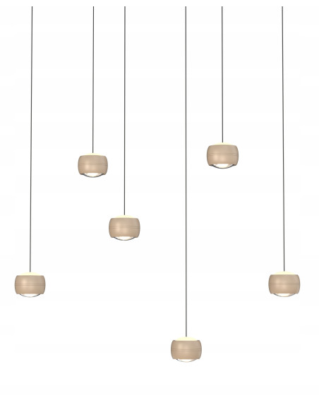 AVIANO QUIBERON 6 LED lampa wisząca regulowana beżowa 33W 3000K 180x85 cm do jadalni i kuchni