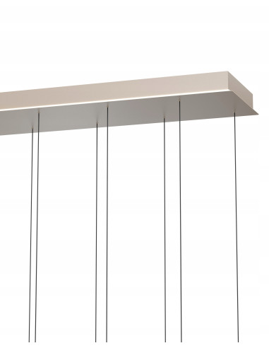 Aviano Lighting QUIBERON – Duża wisząca lampa LED 10-punktowa beżowa z funkcją soft lift 180x117 cm, 3000K, 55W