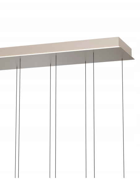 Aviano Lighting QUIBERON – Duża wisząca lampa LED 10-punktowa beżowa z funkcją soft lift 180x117 cm, 3000K, 55W