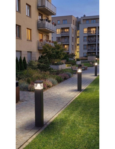 Słupek ogrodowy LED Barel Kwadrat 100 cm 20W IP65 antracyt (1450 lm, 4000K)