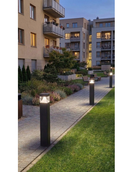 Słupek ogrodowy LED Barel Kwadrat 100 cm 20W IP65 antracyt (1450 lm, 4000K)
