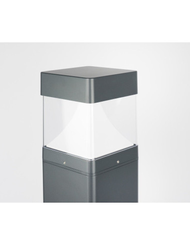 Słupek ogrodowy LED Barel Kwadrat 100 cm 20W IP65 antracyt (1450 lm, 4000K)