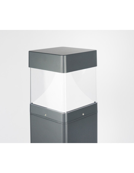 Słupek ogrodowy LED Barel Kwadrat 100 cm 20W IP65 antracyt (1450 lm, 4000K)
