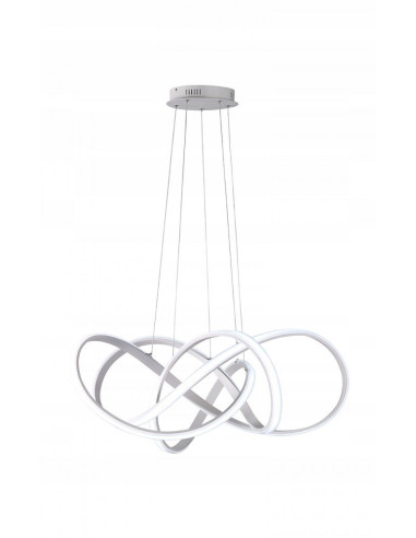 ARTE AVIANO duża lampa wisząca LED 11000 lm 3000K srebrna/złota 200 cm 90,5 cm ściemnialna metal/akryl
