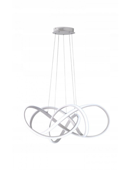 ARTE AVIANO duża lampa wisząca LED 11000 lm 3000K srebrna/złota 200 cm 90,5 cm ściemnialna metal/akryl