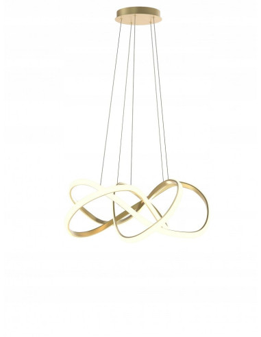 Lampa wisząca LED AVIANO TORONTO 11000 lm złota matowa 200 cm 3000K 138W 90,5 cm ściemnialna