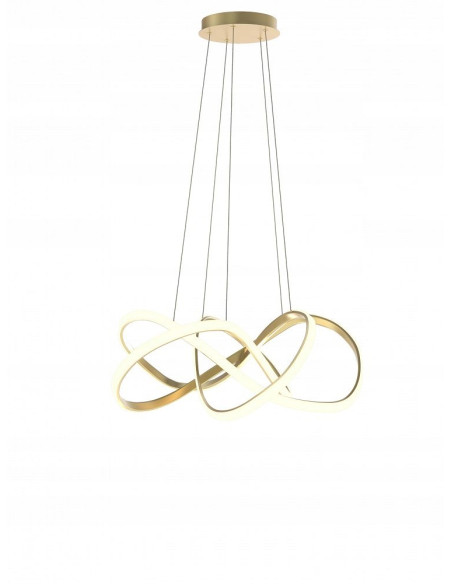 Lampa wisząca LED AVIANO TORONTO 11000 lm złota matowa 200 cm 3000K 138W 90,5 cm ściemnialna