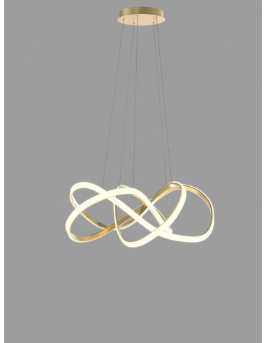 Lampa wisząca LED AVIANO TORONTO 11000 lm złota matowa 200 cm 3000K 138W 90,5 cm ściemnialna