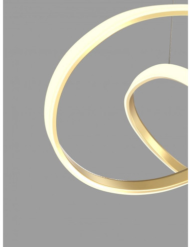 Lampa wisząca LED AVIANO TORONTO 11000 lm złota matowa 200 cm 3000K 138W 90,5 cm ściemnialna