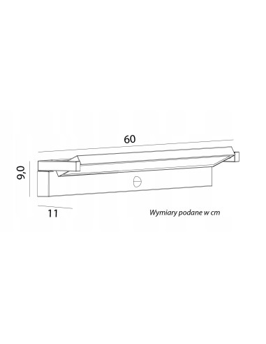 Su-ma REN RN600 LED 50W kinkiet zewnętrzny 60 cm z czujnikiem ruchu i zmierzchu, IP65, antracyt