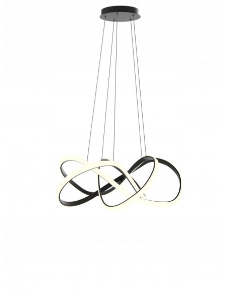 Lampa wisząca LED AVIANO TORONTO 11000 lm czarna, 200 cm, 90,5 cm, 3000K, ściemnialna (zintegrowane LED)