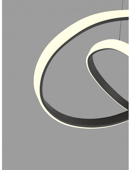Lampa wisząca LED AVIANO TORONTO 11000 lm czarna, 200 cm, 90,5 cm, 3000K, ściemnialna (zintegrowane LED)