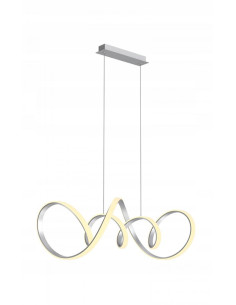 Lampa wisząca LED TORONTO 200 cm srebrna matowa zintegrowane LED 7700 lm 3000K 64W do salonu nad sofę