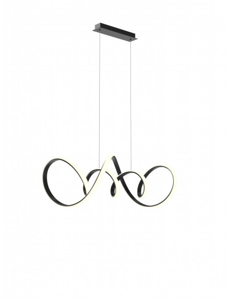 Lampa wisząca LED AVIANO TORONTO 200 cm czarna – elegancka, regulowana, 7700 lm, 3000K, ściemniacz
