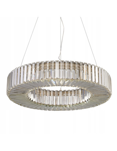 CRISTAL 60 — Złoty żyrandol kryształowy LED 60 cm, glamour do salonu i jadalni
