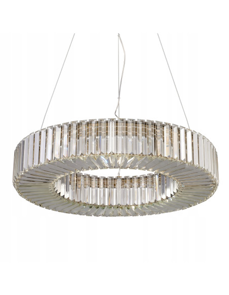 CRISTAL 60 — Złoty żyrandol kryształowy LED 60 cm, glamour do salonu i jadalni