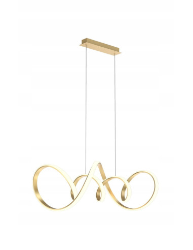 Lampa wisząca AVIANO TORONTO 7095-0115 złota matowa LED 200 cm 7700 lm 3000K 97x38 cm do hotelu i recepcji