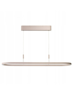 Lampa wisząca LAYLA 150 beżowa LED 60W ściemnialna owalna aluminium idealna nad stół 150 cm