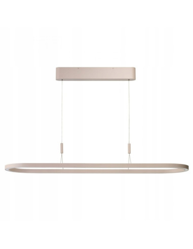 Lampa wisząca LAYLA 150 beżowa LED 60W ściemnialna owalna aluminium idealna nad stół 150 cm