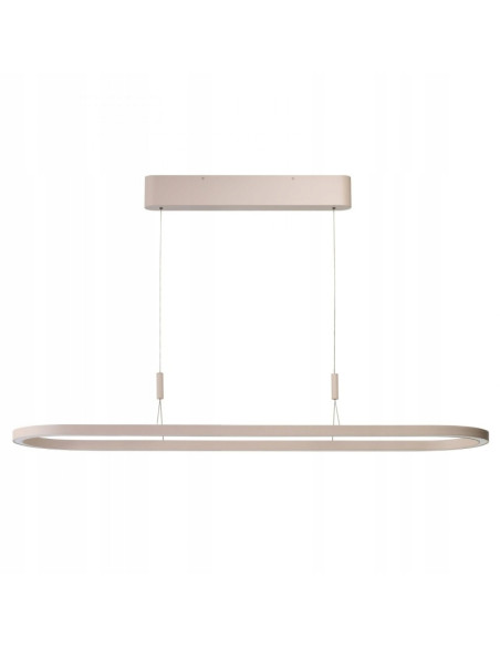 Lampa wisząca LAYLA 150 beżowa LED 60W ściemnialna owalna aluminium idealna nad stół 150 cm